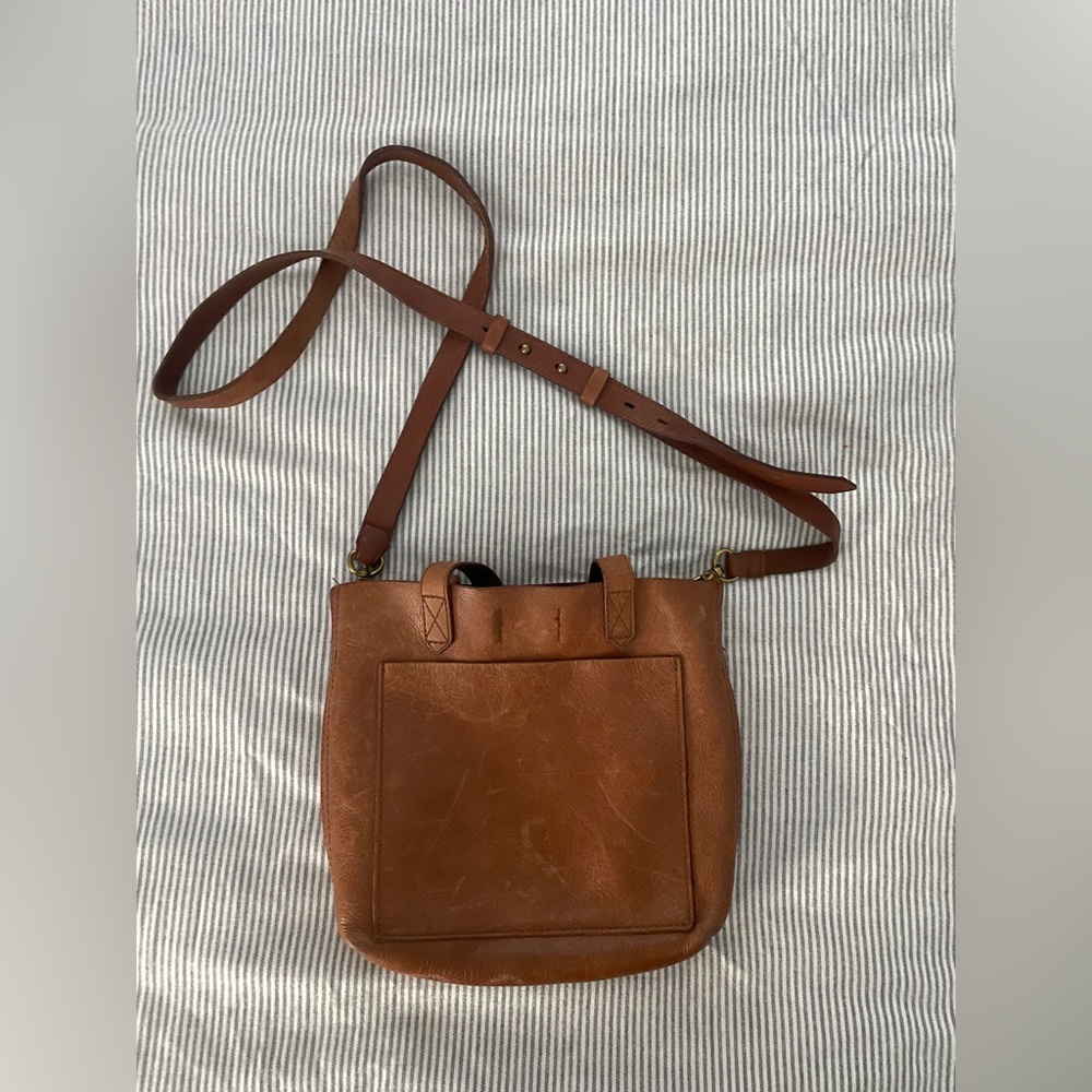 Madewell small transport leather crossbody bag